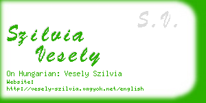 szilvia vesely business card